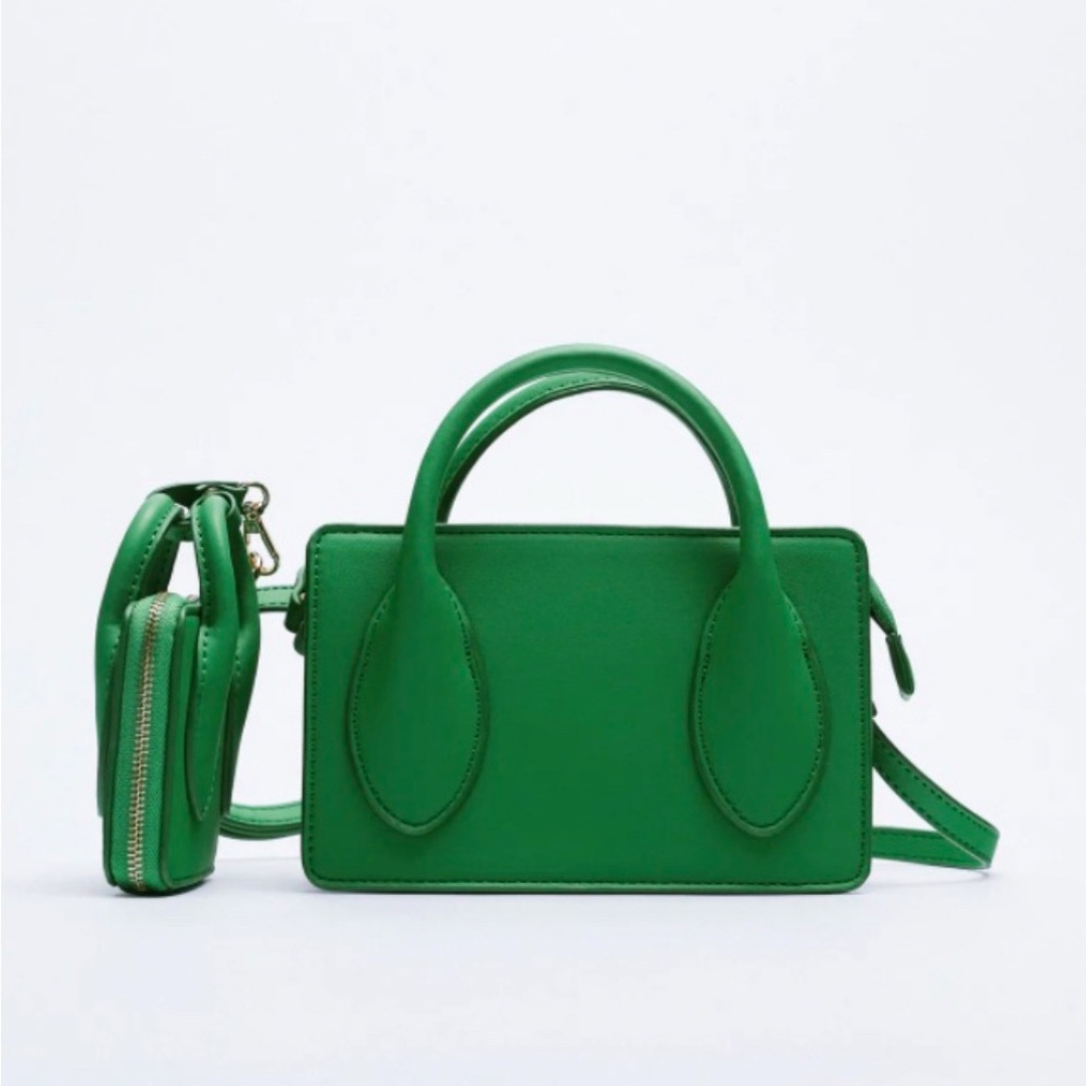 Zara green micro purse